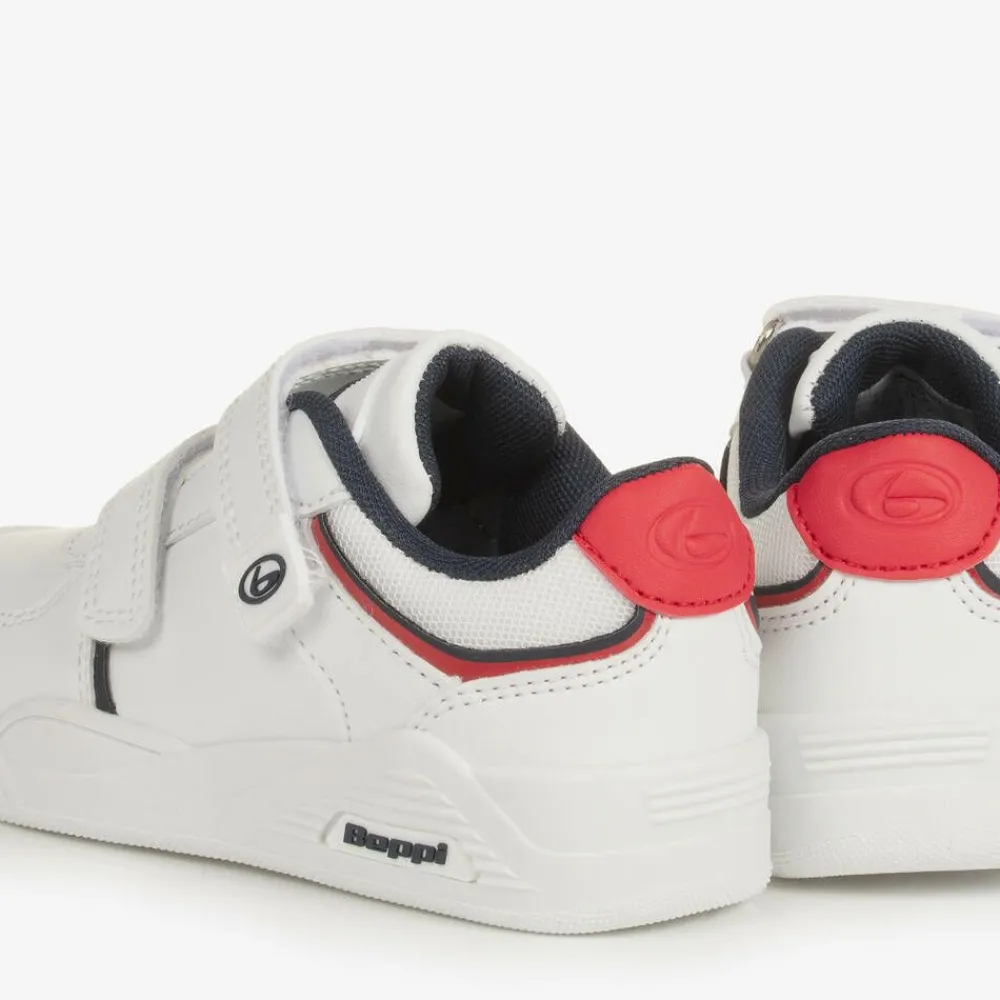 Beppi Trainers|Trainers*Boys White Faux Leather Velcro Trainers