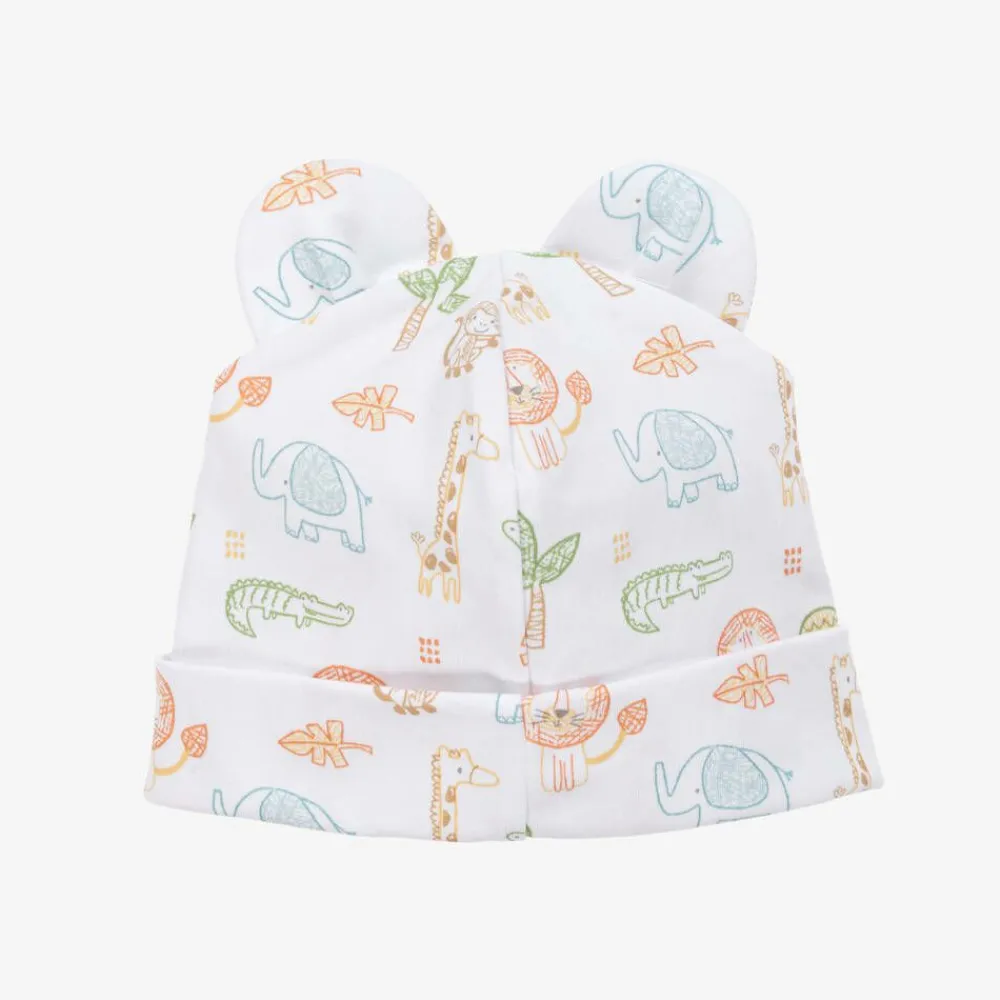 Kissy Kissy Hats|Hats*Boys White Jungle Adventure Pima Cotton Hat