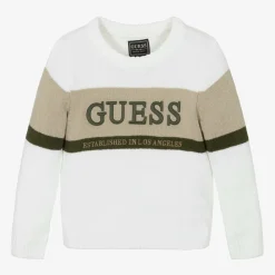 Guess Tops*Boys White Knitted Jumper