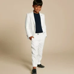 Romano Suits*Boys White Linen & Cotton Suit