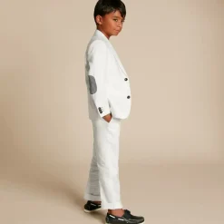 Romano Suits*Boys White Linen & Cotton Suit