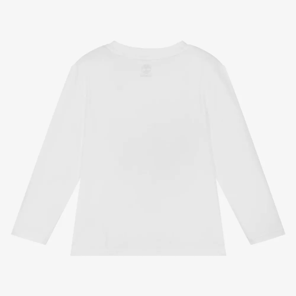 Timberland Tops*Boys White Organic Cotton Top