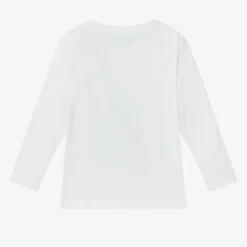 Monnalisa Tops*Boys White Organic Cotton Disney Top