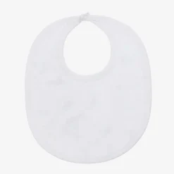 Kissy Kissy Feeding Accessories*Boys White Pima Cotton Playground Pups Bib