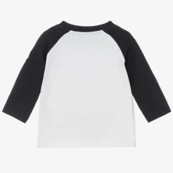 Moncler Enfant Tops*Boys White Raglan Sleeve Top