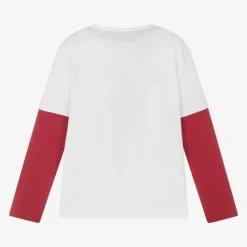 Guess Tops*Boys White Teddy Bear Top