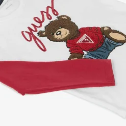 Guess Tops*Boys White Teddy Bear Top