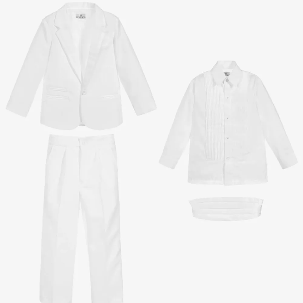 Beau KiD Suits*Boys White Tuxedo Suit