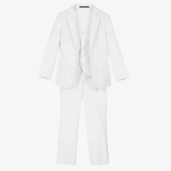 Romano Suits*Boys White Twill Suit