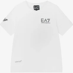 EA7 Emporio Armani Activewear*Boys White Ventus7 Sports T-Shirt