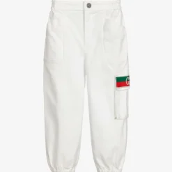 Gucci Trousers*Boys White Web Trousers