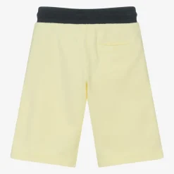 AIGNER Shorts*Boys Yellow Cotton Logo Tape Shorts