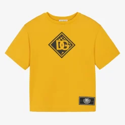 Dolce amp; Gabbana Tops*Boys Yellow Cotton T-Shirt