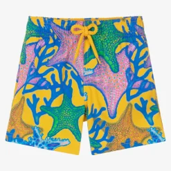 Vilebrequin Swimwear*Boys Yellow Glowed Stars Swim Shorts
