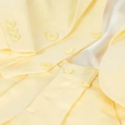 Caramelo Kids Suits*Boys Yellow Linen & Cotton Shorts Suit