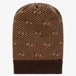 Gucci Hats*Brown & Beige GG Wool Hat