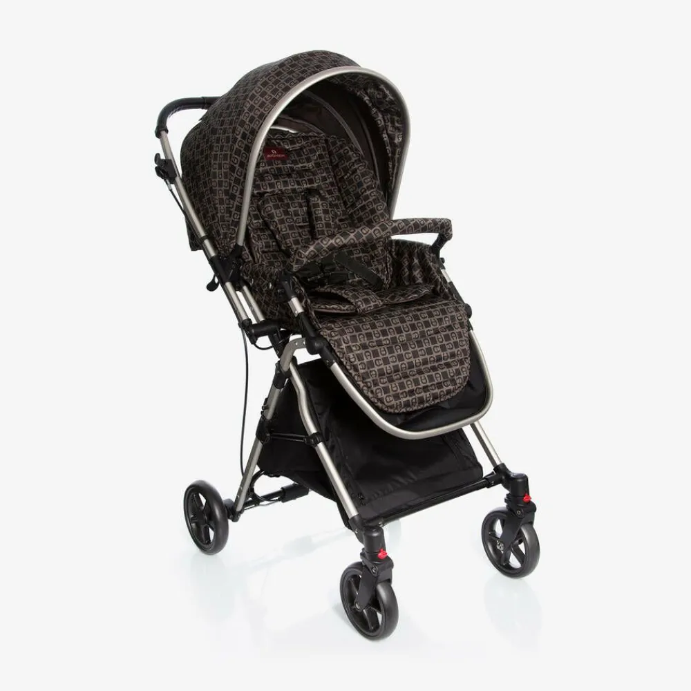 AIGNER Strollers*Brown & Black Logo Stroller