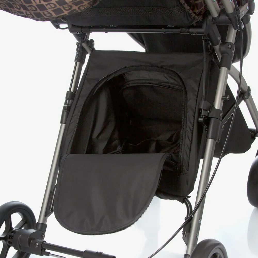 AIGNER Strollers*Brown & Black Logo Stroller
