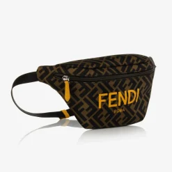 Fendi Bags*Brown & Yellow FF Belt Bag (23cm)