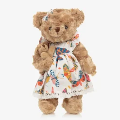 Powell Craft Gifts*Brown Butterfly Dress Teddy Soft Toy (30cm)