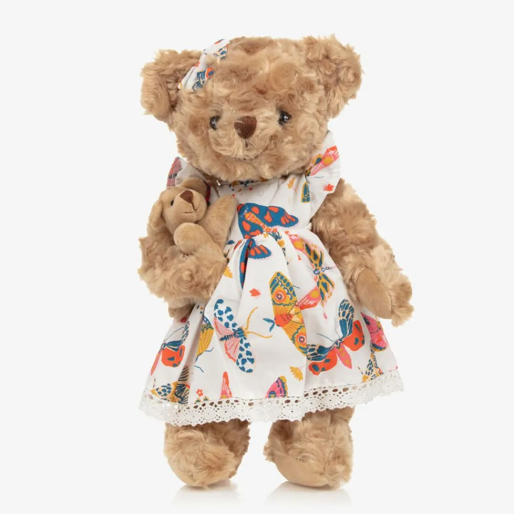 Powell Craft Gifts*Brown Butterfly Dress Teddy Soft Toy (30cm)