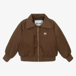 Mini Rodini Coats & Jackets|Coats & Jackets*Brown Cat Print Bomber Jacket