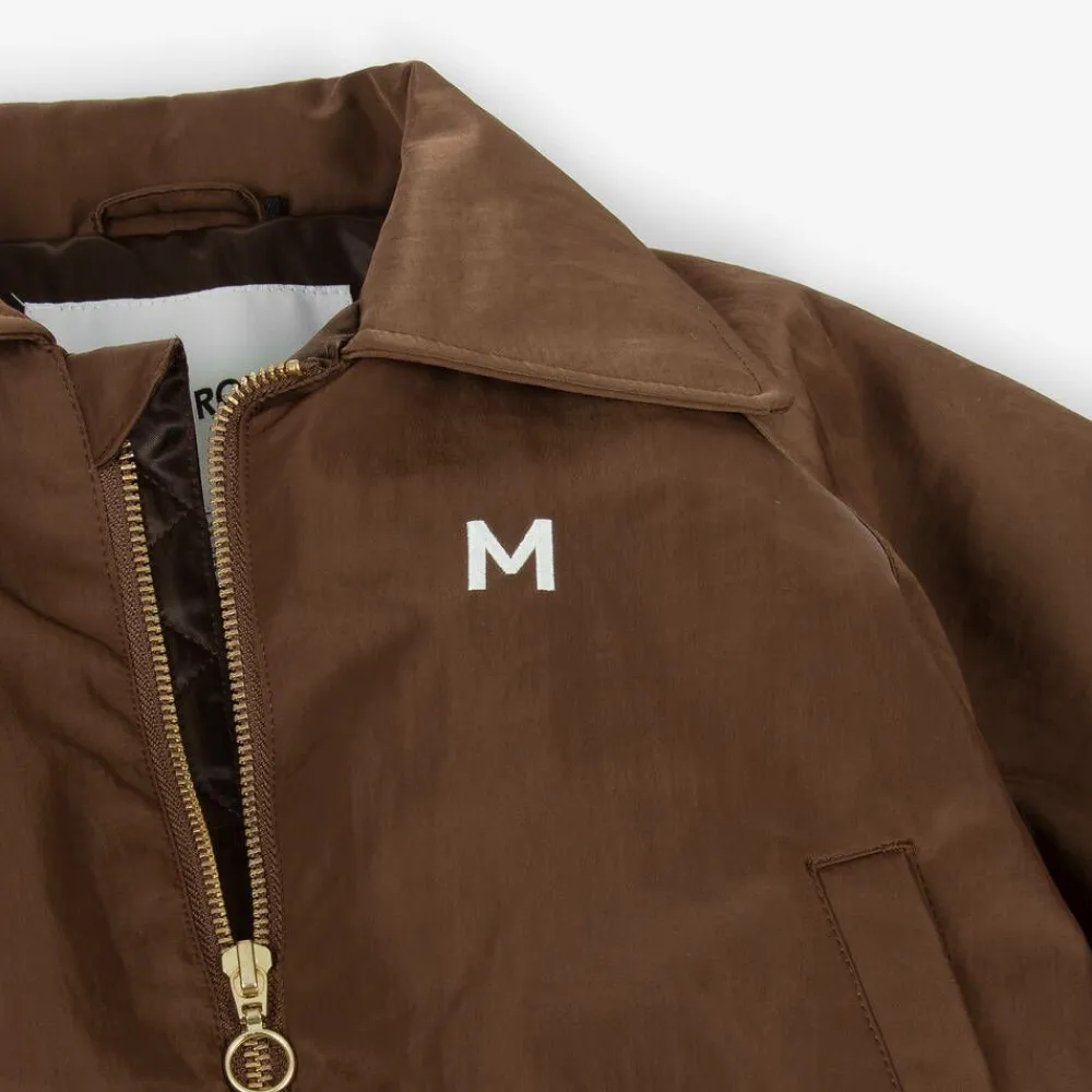 Mini Rodini Coats & Jackets|Coats & Jackets*Brown Cat Print Bomber Jacket