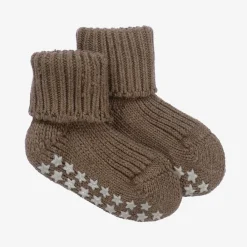 Falke Socks|Socks*Brown Cotton Baby Slipper Socks