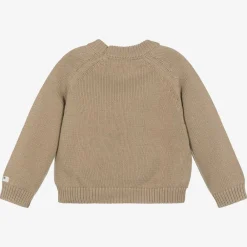 Donsje Tops|Tops*Brown Cotton Teddy Bear Sweater Hazelnut