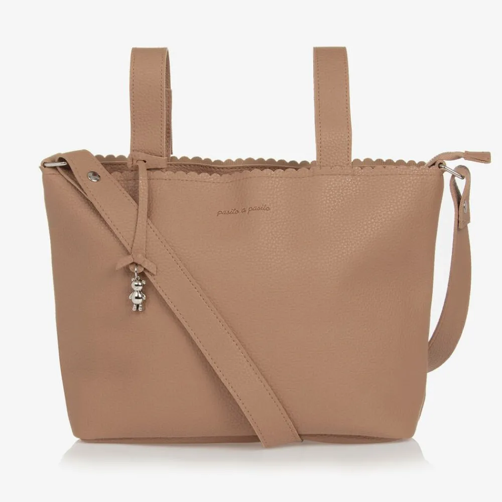 Pasito a Pasito Gifts*Brown Faux Leather Baby Organiser Bag (30cm)