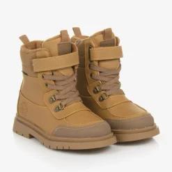 Mayoral Boots*Brown Faux Leather Waterproof Boots