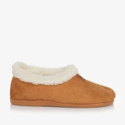 Pisamonas Slippers|Slippers*Brown Faux Sheepskin Slippers