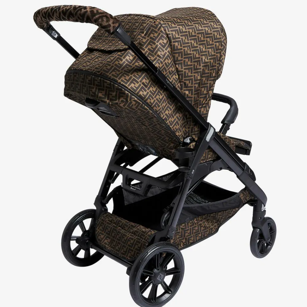 Fendi Strollers*Brown FF Logo Stroller