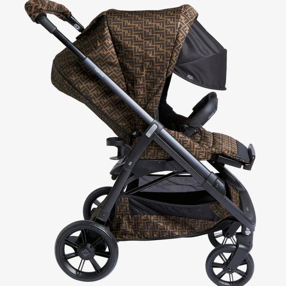 Fendi Strollers*Brown FF Logo Stroller