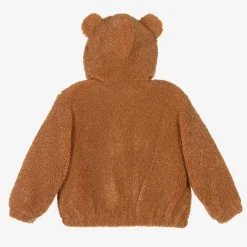 Moschino Baby Coats & Jackets*Brown Hooded Teddy Fleece Jacket