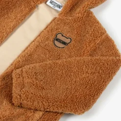 Moschino Baby Coats & Jackets*Brown Hooded Teddy Fleece Jacket