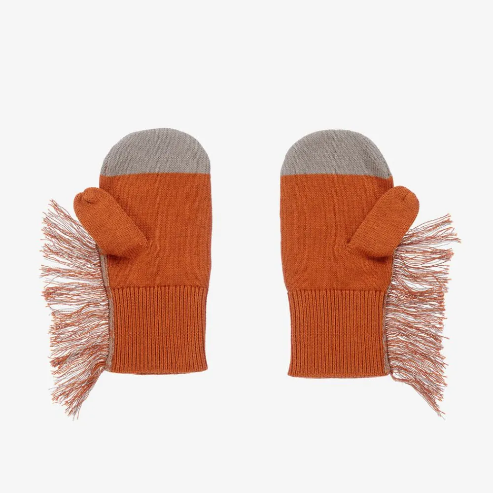 Stella McCartney Kids Gloves & Mittens|Gloves & Mittens*Brown Horse Knitted Mittens