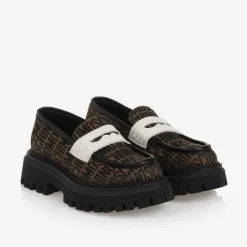 Moschino Loafers & Moccasins|Loafers & Moccasins*Brown Jacquard Loafers