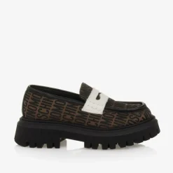 Moschino Loafers & Moccasins|Loafers & Moccasins*Brown Jacquard Loafers