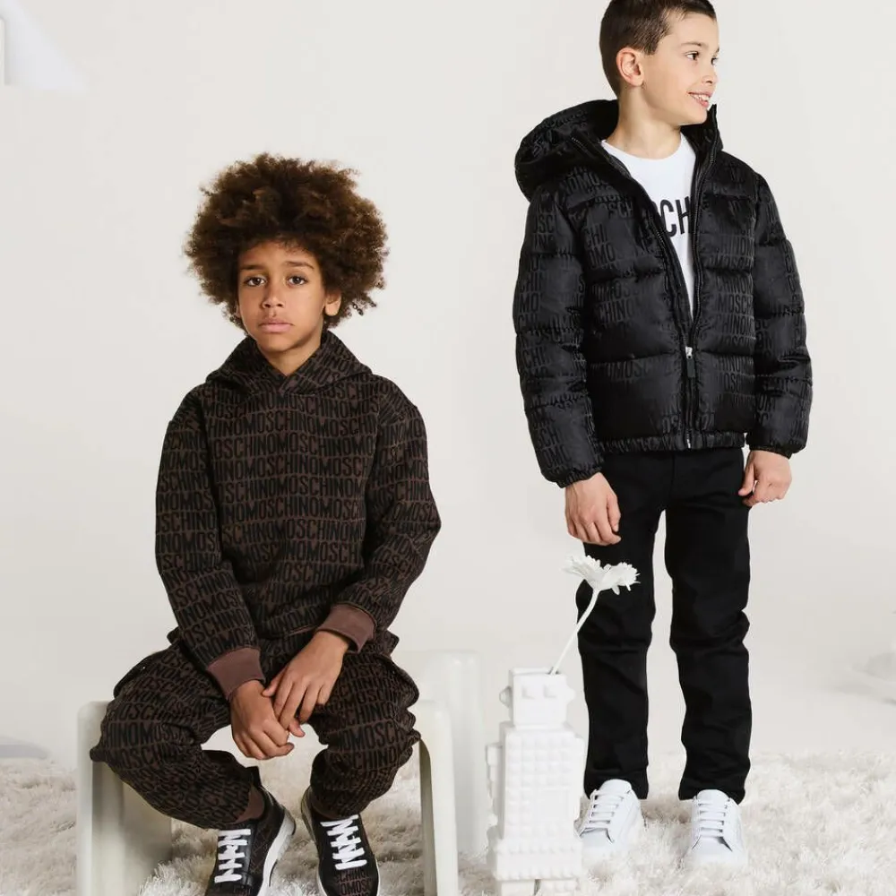 Moschino Kid-Teen Tops*Brown Knitted Hoodie