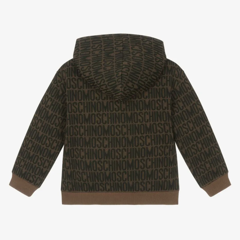 Moschino Kid-Teen Tops*Brown Knitted Hoodie