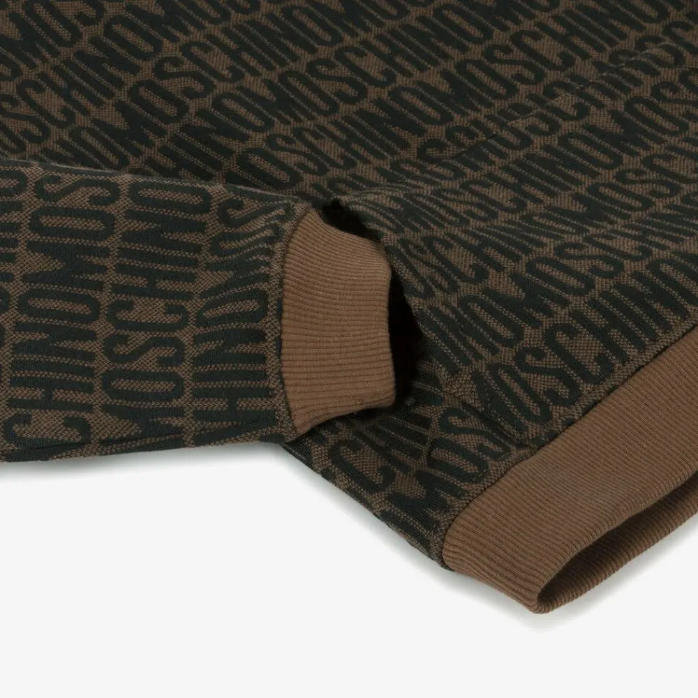 Moschino Kid-Teen Tops*Brown Knitted Hoodie