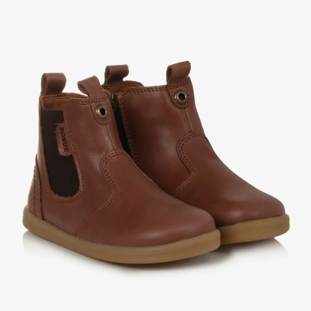 Bobux IWalk Boots|Boots*Brown Leather Ankle Boots