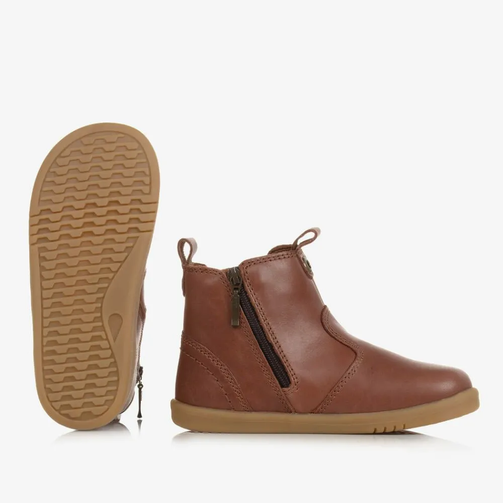 Bobux IWalk Boots|Boots*Brown Leather Ankle Boots