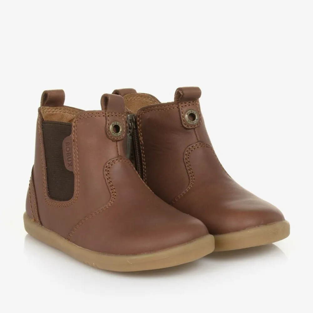 Bobux IWalk Boots|Boots*Brown Leather Baby Chelsea Boots