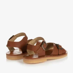 Young Soles Sandals|Sandals*Brown Leather Buckle Sandals