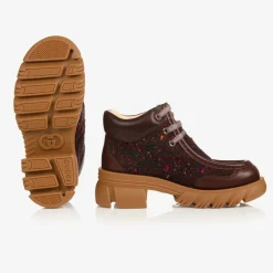 Gucci Boots|Boots*Brown Leather Lace-Up Boots