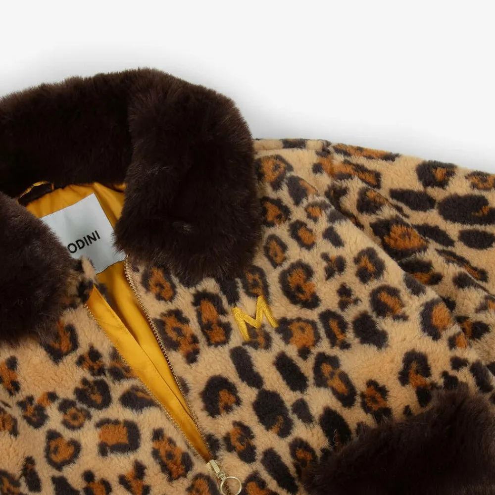 Mini Rodini Coats & Jackets|Gifts*Brown Leopard Print Faux Fur Jacket
