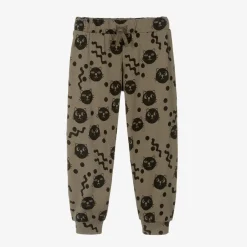 Mini Rodini Trousers|Trousers*Brown Organic Cotton Cats Joggers