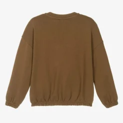 Mini Rodini Gifts|Tops*Brown Organic Cotton Snake Sweatshirt